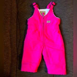 C.E. Schmidt Workwear Girls’ Pink Bib Overalls - Size 18 months